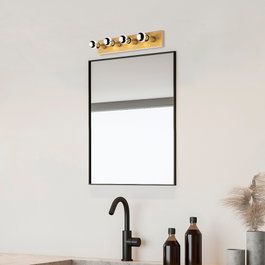 Opviq Mirro - 12242 Lámpara de Pared Dorada con Cristal